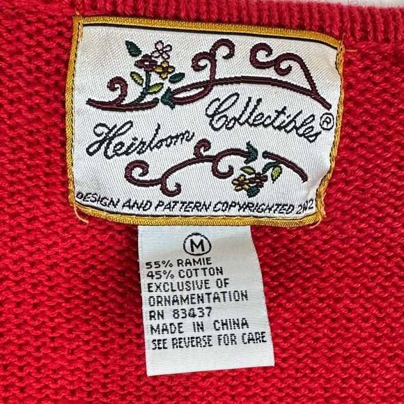 Vintage Heirloom Collectibles Teddy Bear Christmas Sweater Vest Women’s Size M - Picture 2 of 8